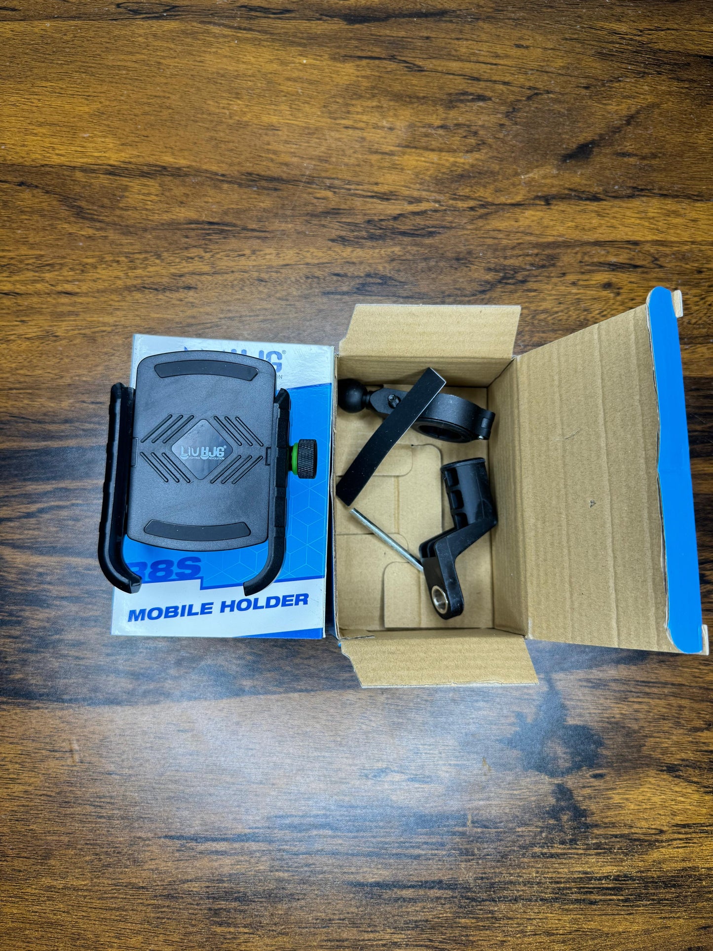 LIU HJG R8S Mobile Holder – Universal Motorcycle & Bicycle Phone Mount with Secure Grip