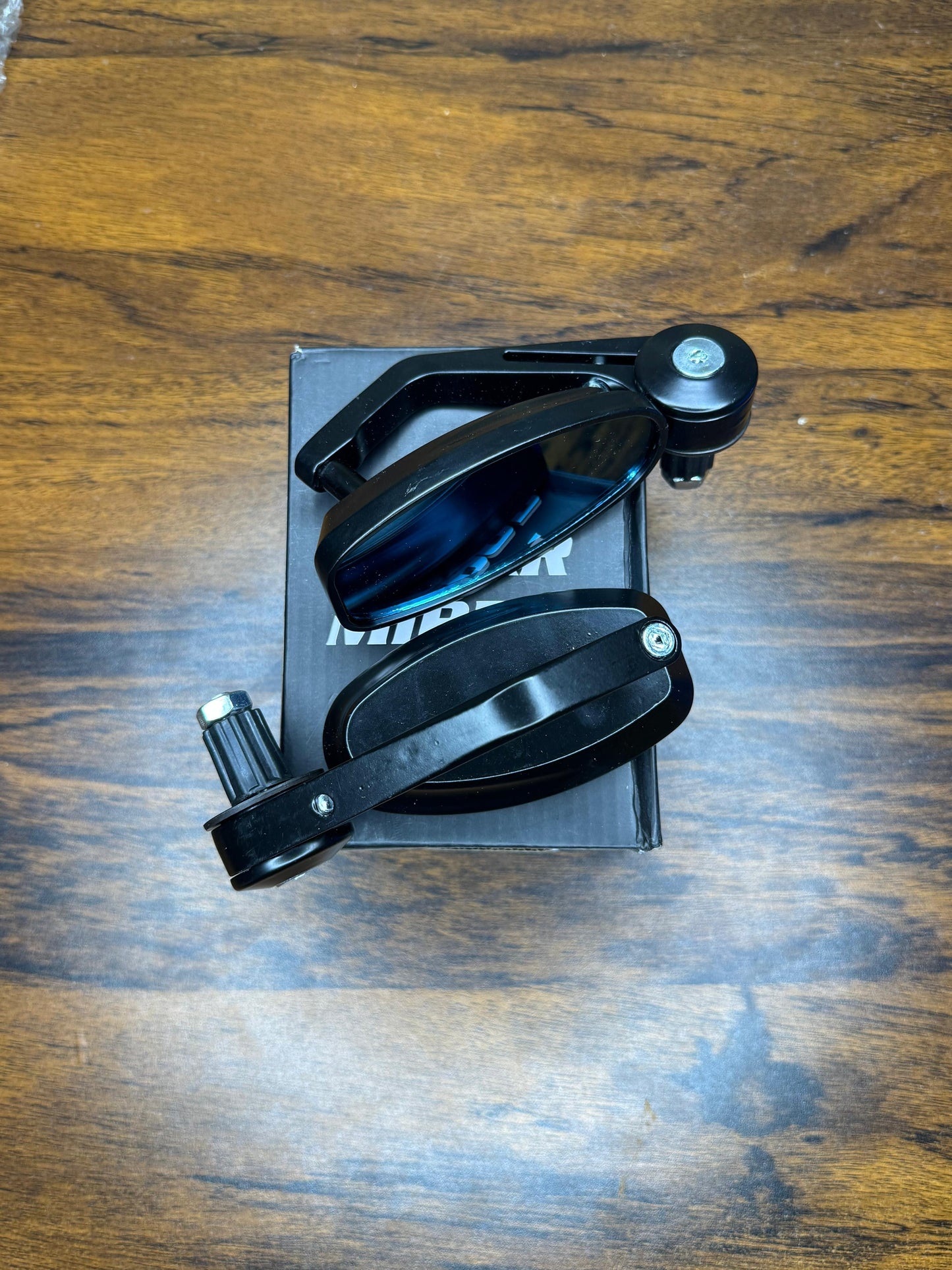 Universal Bar-End Bike Mirrors – 360° Adjustable Rearview Mirrors (Black, Set of 2)