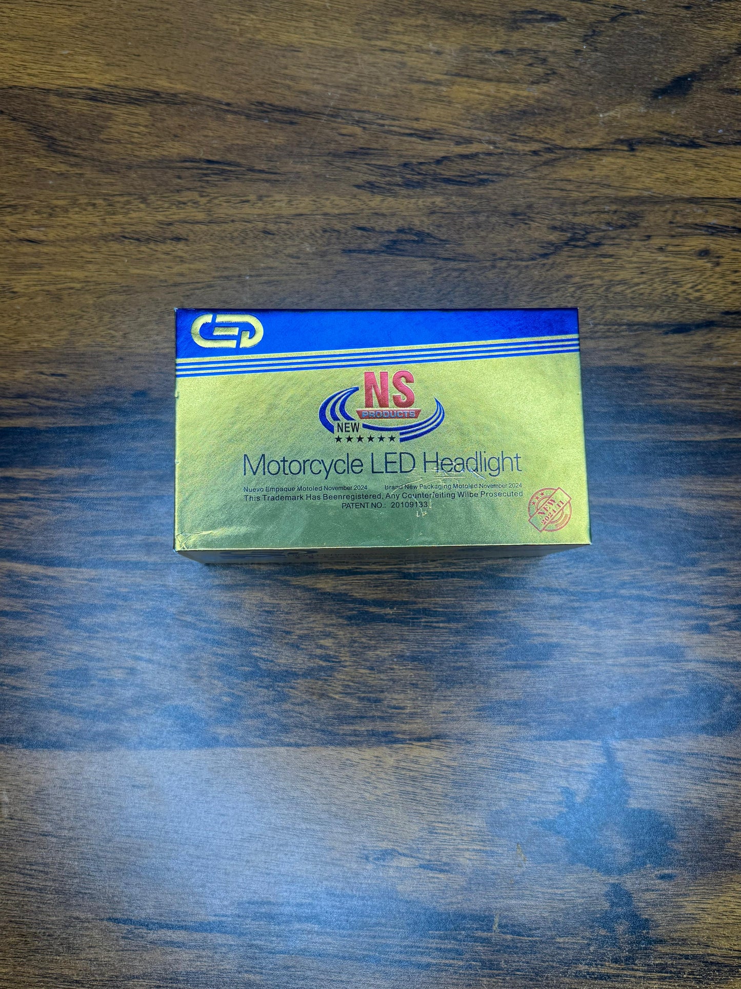 NS Dual LED Motorcycle Headlight Kit – High Beam + Low Beam with Switches & Mounts
