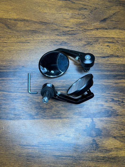 Bar-End Bike Mirrors – 360° Adjustable Rearview Mirrors (Set of 2) with Mounting Tool