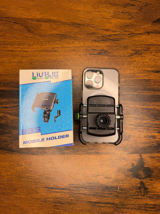 LIU HJG R8S Mobile Holder – Universal Motorcycle & Bicycle Phone Mount with Secure Grip